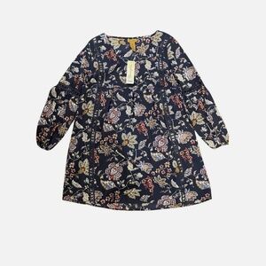 Wrangler Floral Ladies Americana Dress Balloon Sleeves Vintage Style